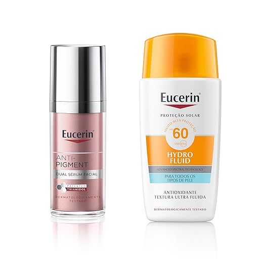 Kit Eucerin Dual Sérum Facial AntiManchas e Anti-idade 30ml + Eucerin Protetor Solar Facial Hydrofluid FPS 60