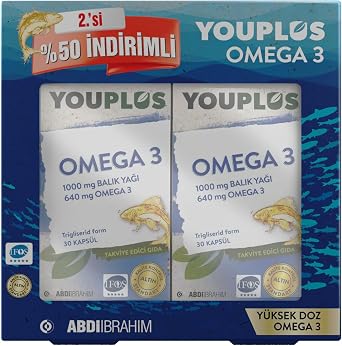 Youplus Omega 3 Fish Oil 30 Capsules - 2 Boxes Advantageous Package