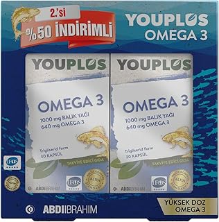 YOUPLUS Omega 3 Balık Yağı 30 Kapsül - 2 Kutu Avan