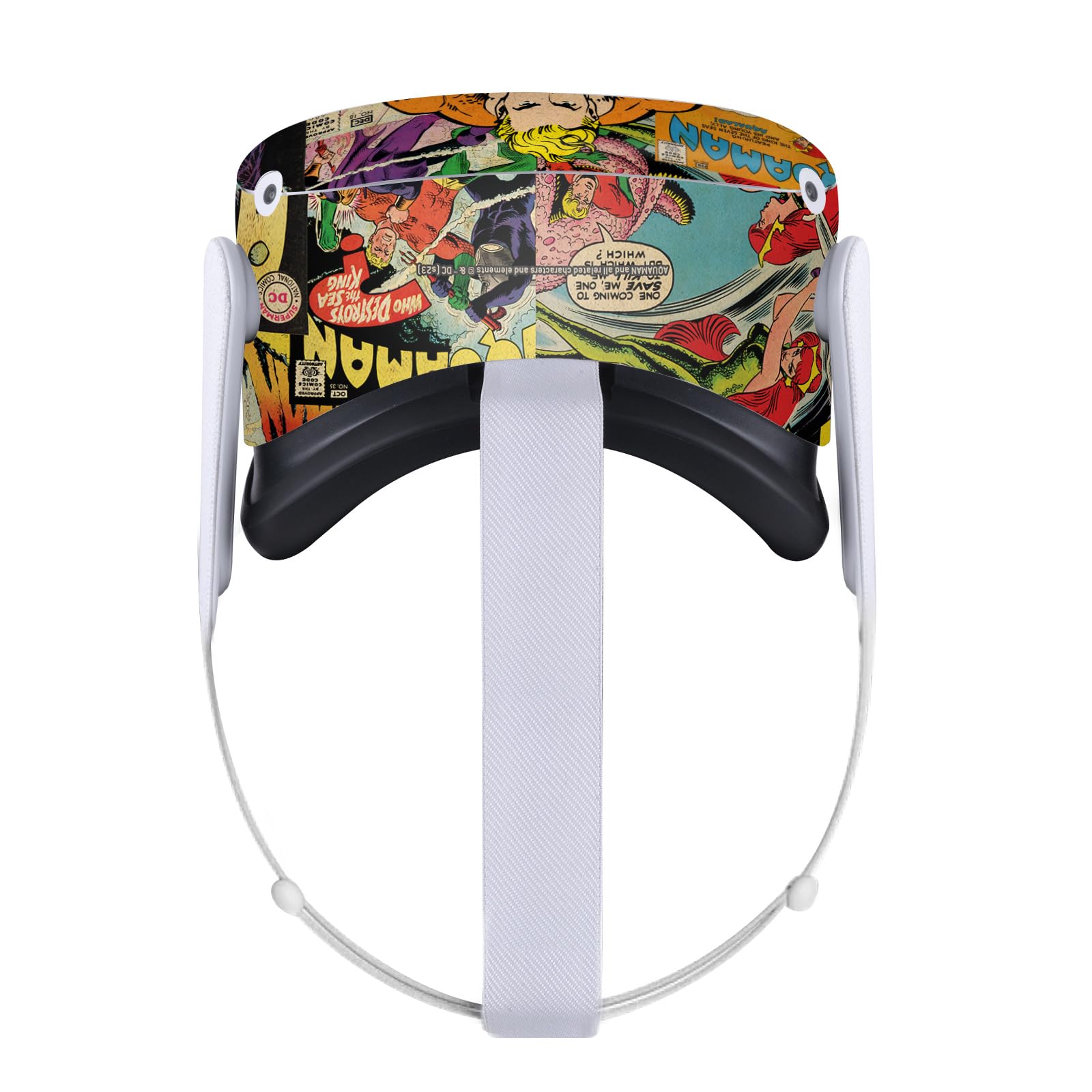 Head Case Designs Officially Licensed Aquaman DC Comics Character Collage Comic Book Cover Vinyl Sticker Skin Decal Cover Compatible with Meta Quest 2