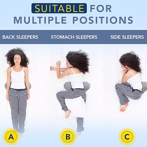 Miniatura 6 de Almohada de apoyo lumbar para dormir, almohada lumbar de espuma viscoelástica para aliviar el dolor de espalda baja almohada de apoyo para dormir de