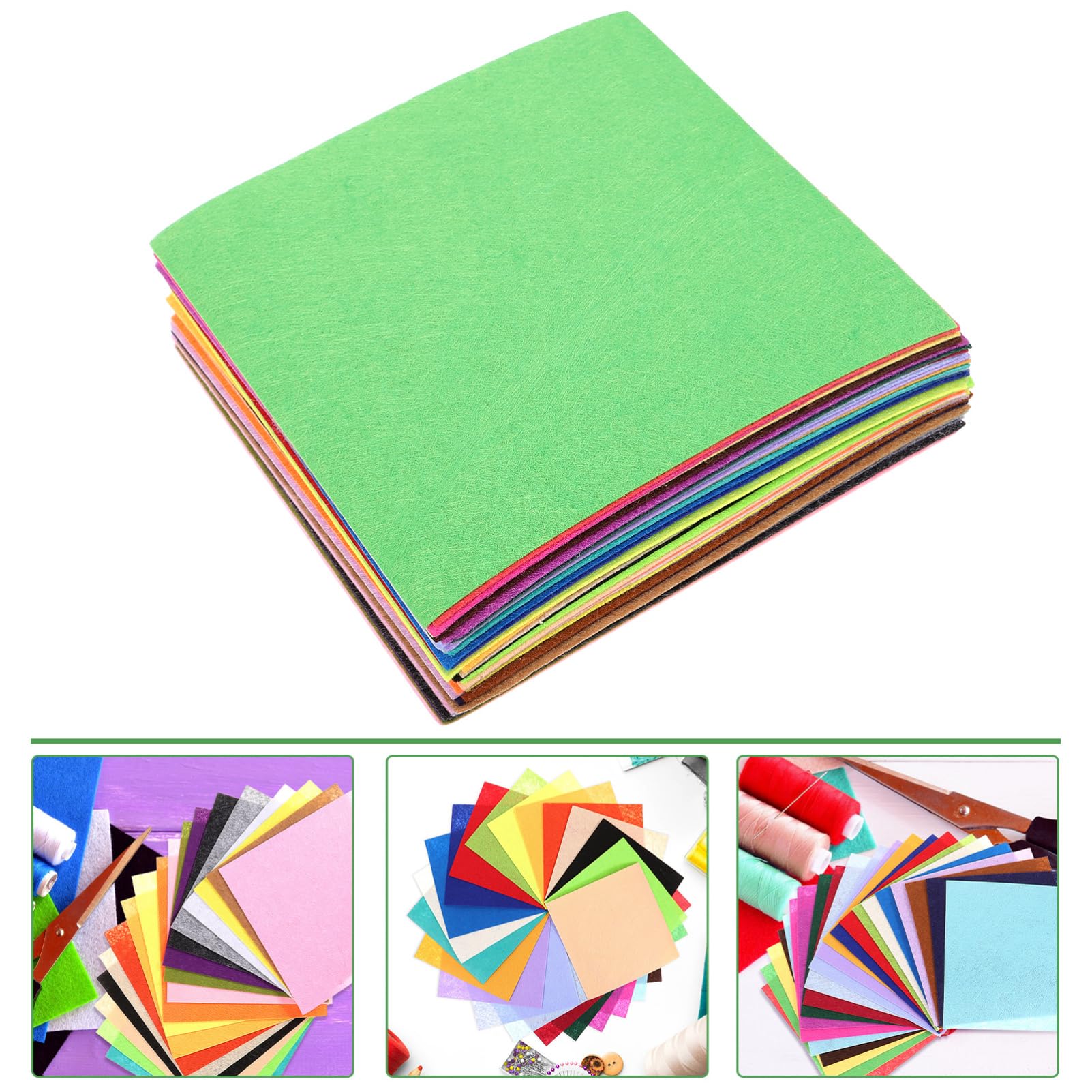 Operitacx 200blätter DIY Filzstoff Bunte Bastelplatten Für Nähprojekte Kreatives Handwerk Patchwork Und Floristik Für Kindergarten Und Bastelunterricht