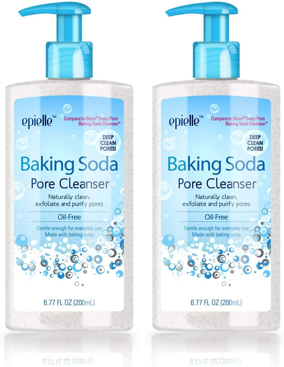 Epielle Baking Soda Pore Cleanser | Great for Maskne | Facial Cleanser | Face Wash for Oily Skin | Detoxify and Purify | Exfoliate Dead Cells | Oil-Free Deep Pore Cleanser | 6.77 FL OZ | 2 Pack