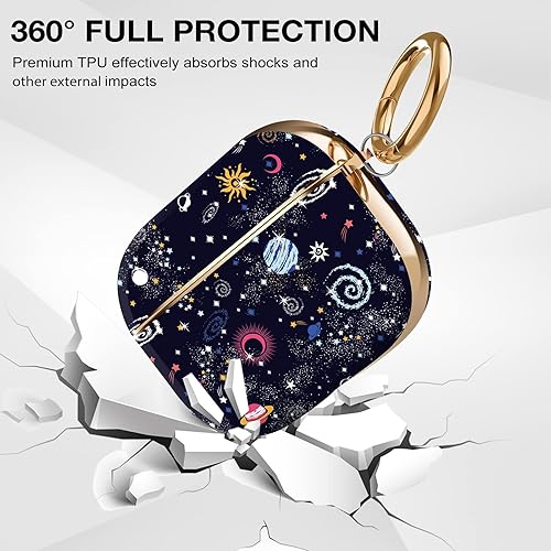 Miniatura 5 de Troniker Funda elegante para AirPods Pro 2 (2022)  Funda AirPods Pro (2019) con llavero para mujeres, niñas, hombres, cuerpo completo, a prueba de