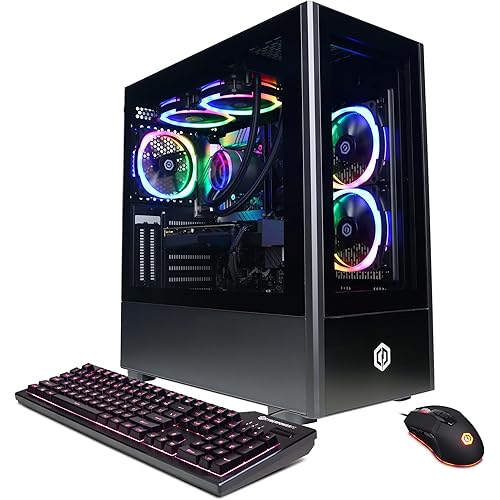 CyberpowerPC Gamer Xtreme VR Gaming PC, Intel i7-13700KF 3.4GHz, GeForce RTX 4070 12GB, 32GB DDR5, 1TB NVMe SSD, 2TB HDD, Wi-Fi Ready & Windows 11 Home (GXiVR8760A),Black