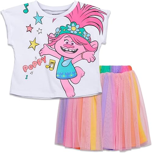 DreamWorks Trolls Poppy T-Shirt and Mesh Skirt Infant to Big Kid