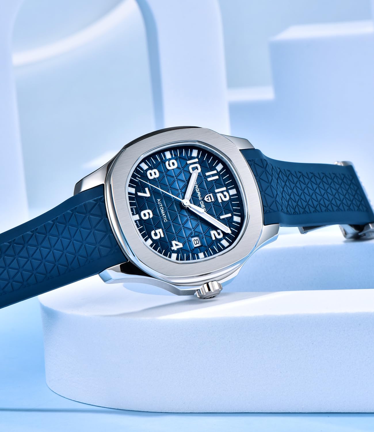 LACZ DENTON PD-YS031 Orologio Automatico da Uomo Miyota 8215 Movimento Meccanico 41mm Acciaio Inox Orologi Analogici da Polso per Uomo, Vetro Sintetico Zaffiro Quadrante, 100M Impermeabile