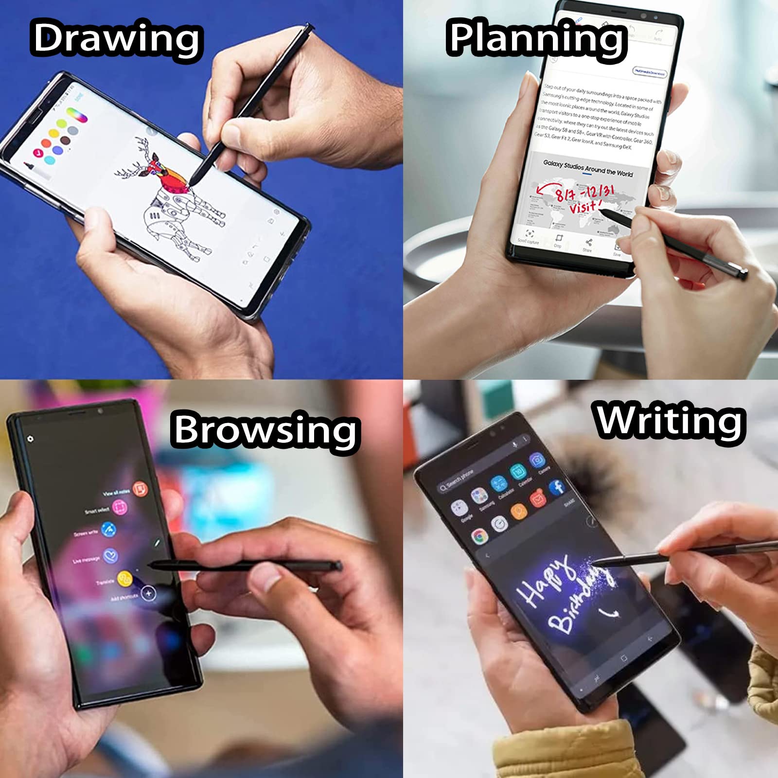 Pack Galaxy Note Stylus Pen With Bluetooth Replacement