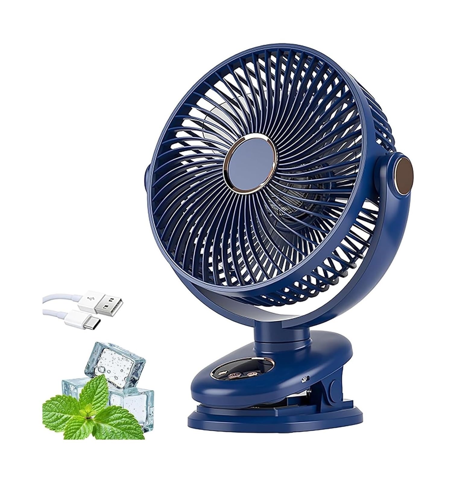Generico Ventilatore Portatile a Clip con Display Digitale a LED