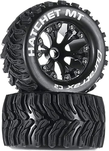 Miniatura 9 de 2 neumáticos montados para camioneta con tracción 2 de Duratrax paquete de 6 Negro