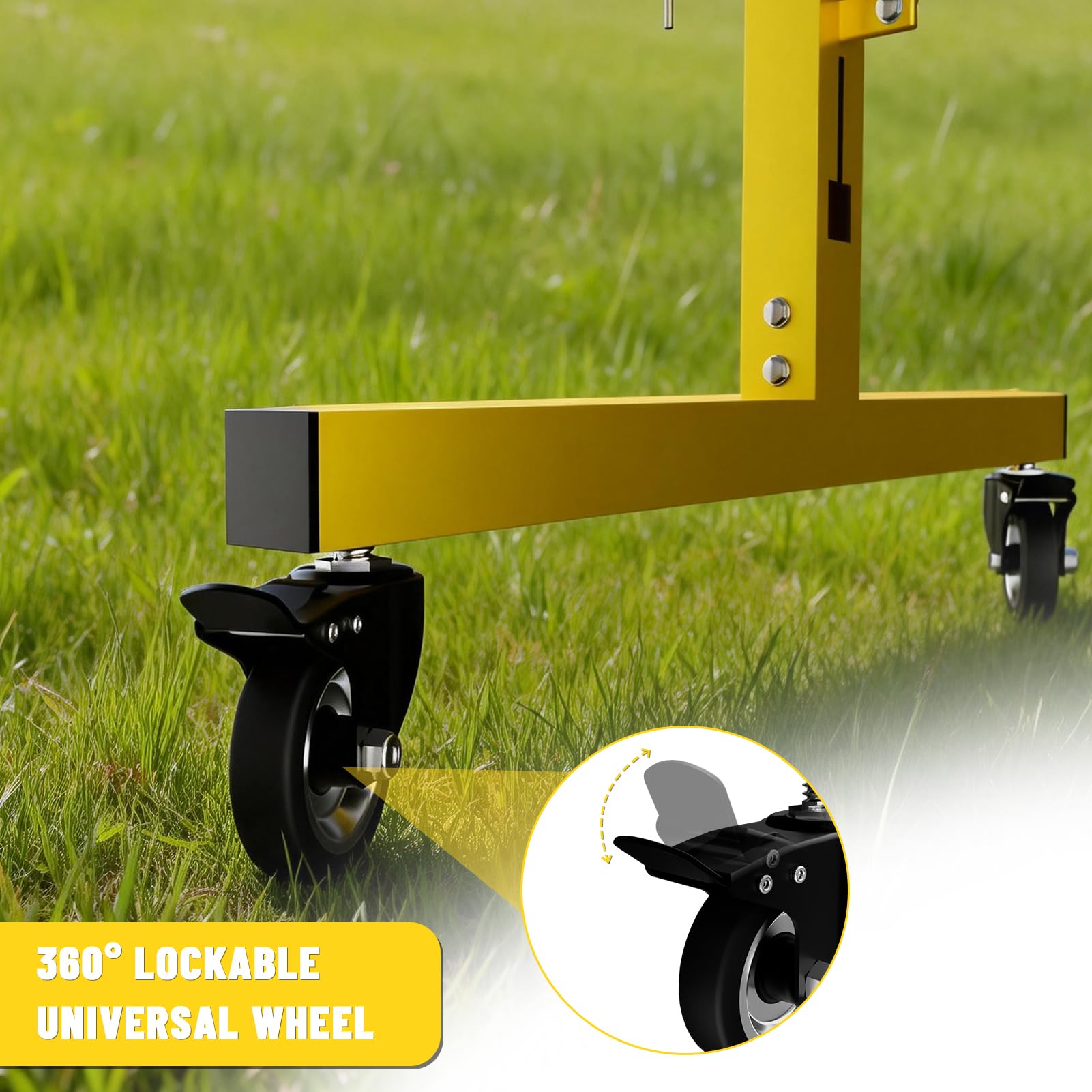 Verkehrssperre mit Rollen, Verstellbare Metall-Sperre, Klappbares Sicherheitsgitter, Teleskopisches Zaun für Baubereiche und Verkehrskontrolle (3,35 m)