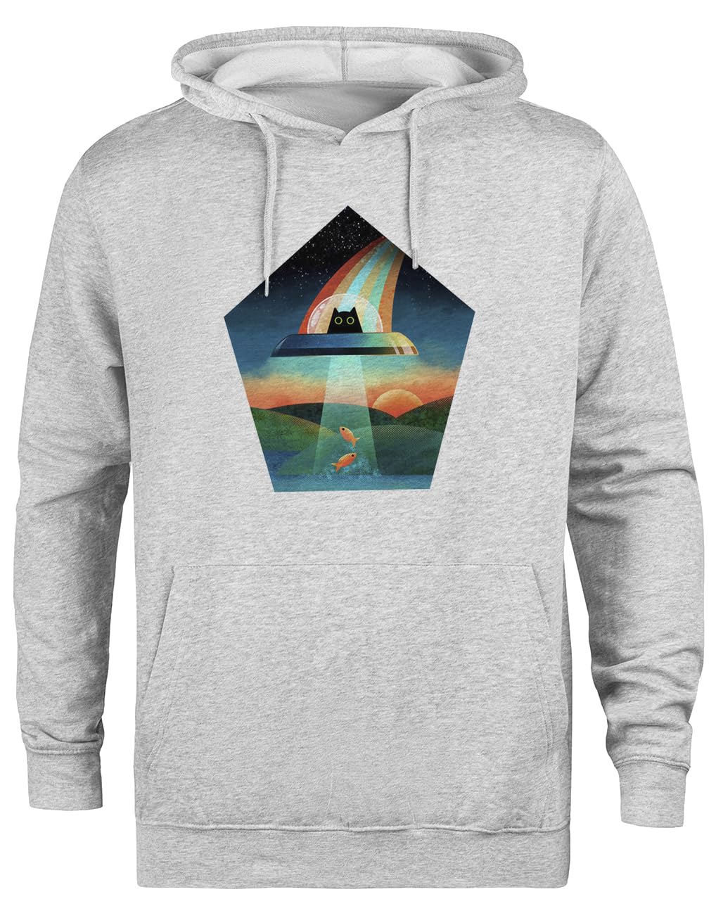 Idealny Obcy Unisex Szara Bluza Ekologiczna z Kapturem Unisex Grey Hoodie Eco-Friendly Hooded Jacket