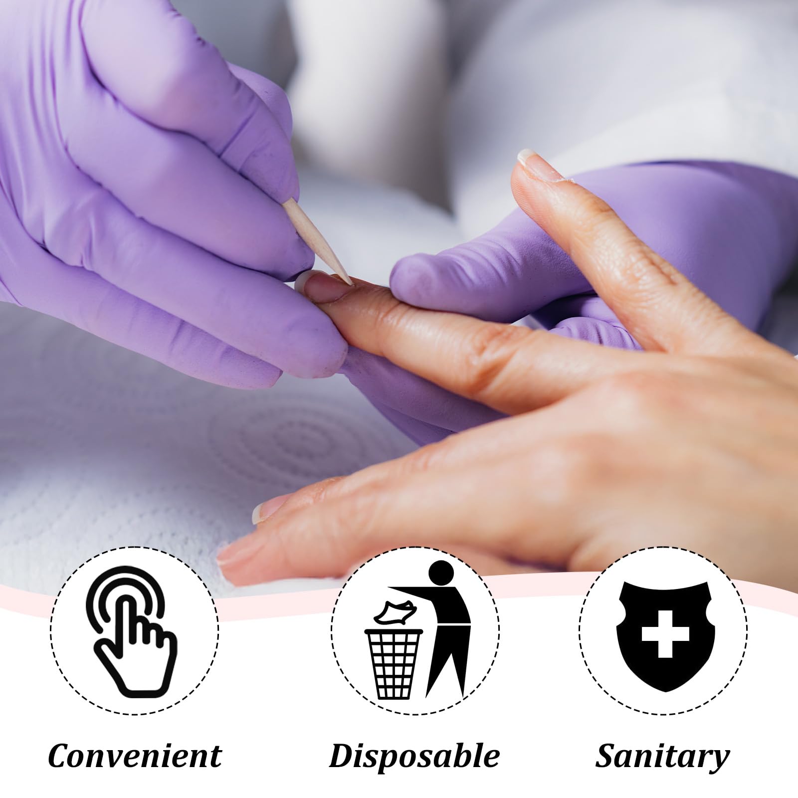 10 Sets Disposable Manicure Kit, Portable Mini Nail Files and Pedicure Tools with Wooden Buffer & Cuticle Stick