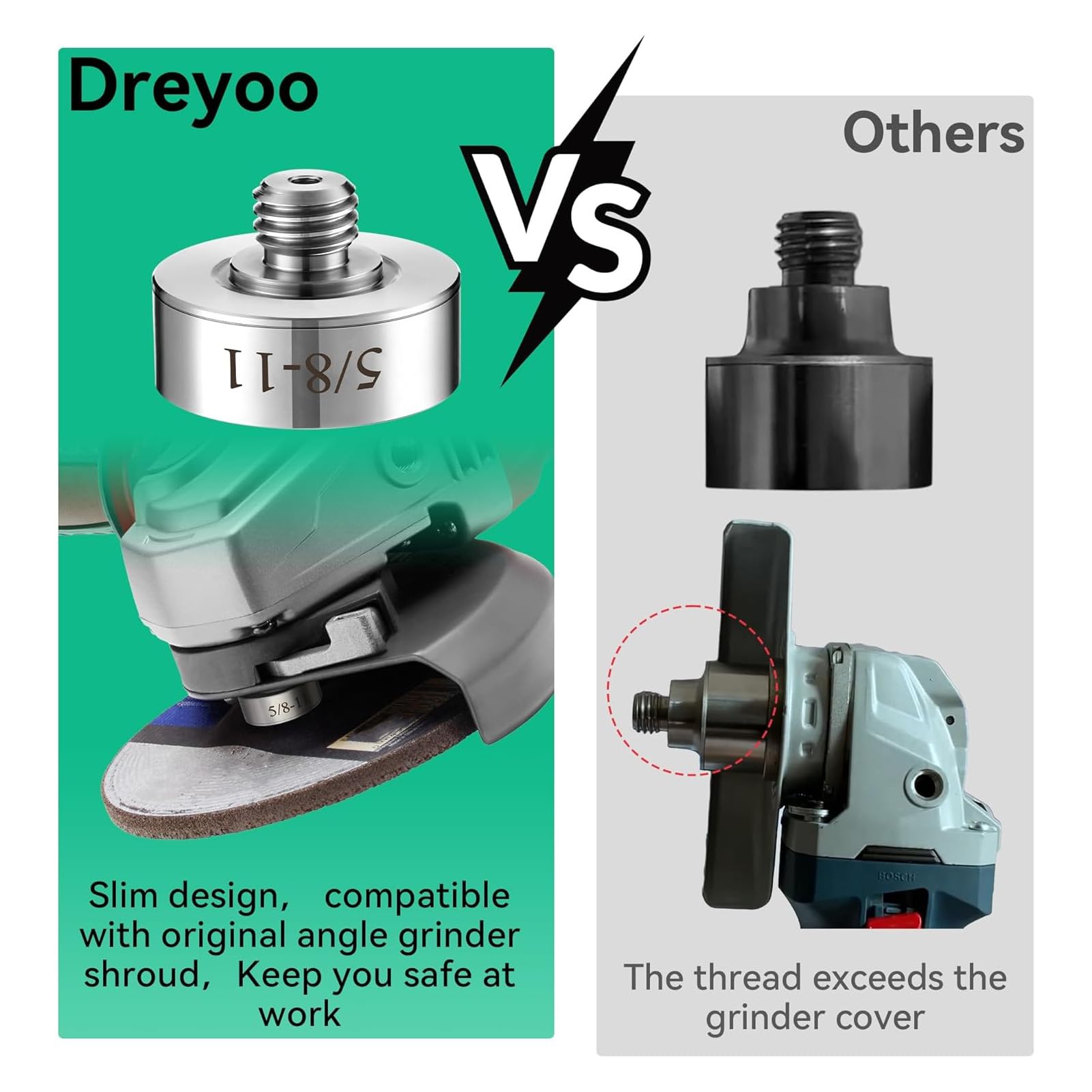 Adaptateur X-Lock Pour Meuleuse D'angle - Conversion Filetage M14 Vers 5/8-11 - Pour Disques Diamant Et Lames De Coupe