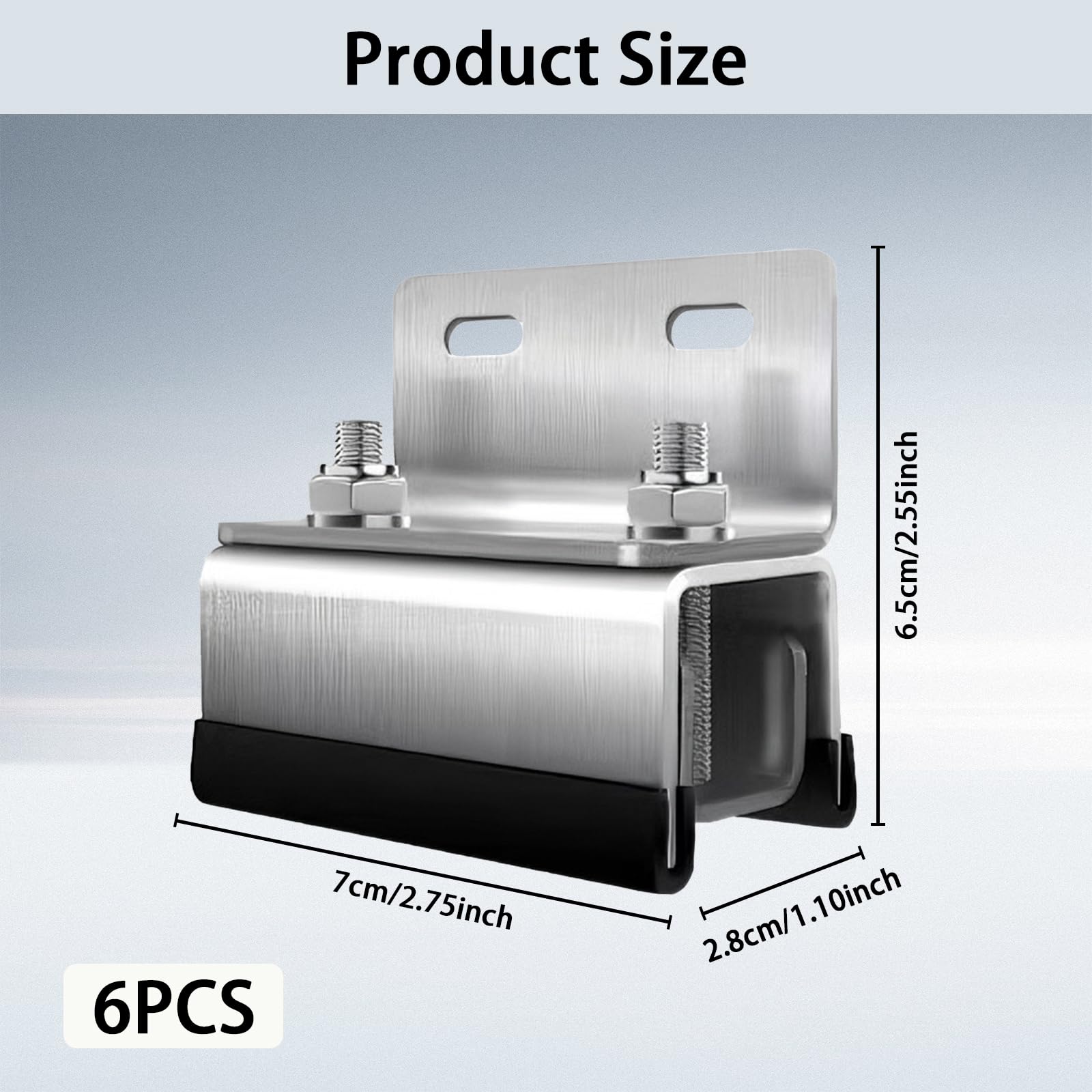 BRGD 6 Pezzi Van Roof Rack Mount Kit, portapacchi base 304 in acciaio inox per ProMaster, Boxer, Jumper, Ducato, Movano