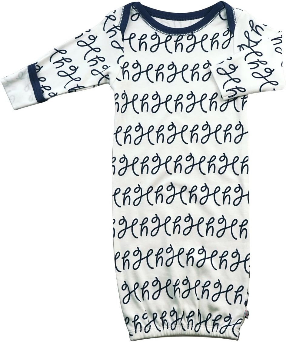 Babysoy Unisex Baby Long Sleeve Alphabet Pattern Gown SleepSack/Bundler