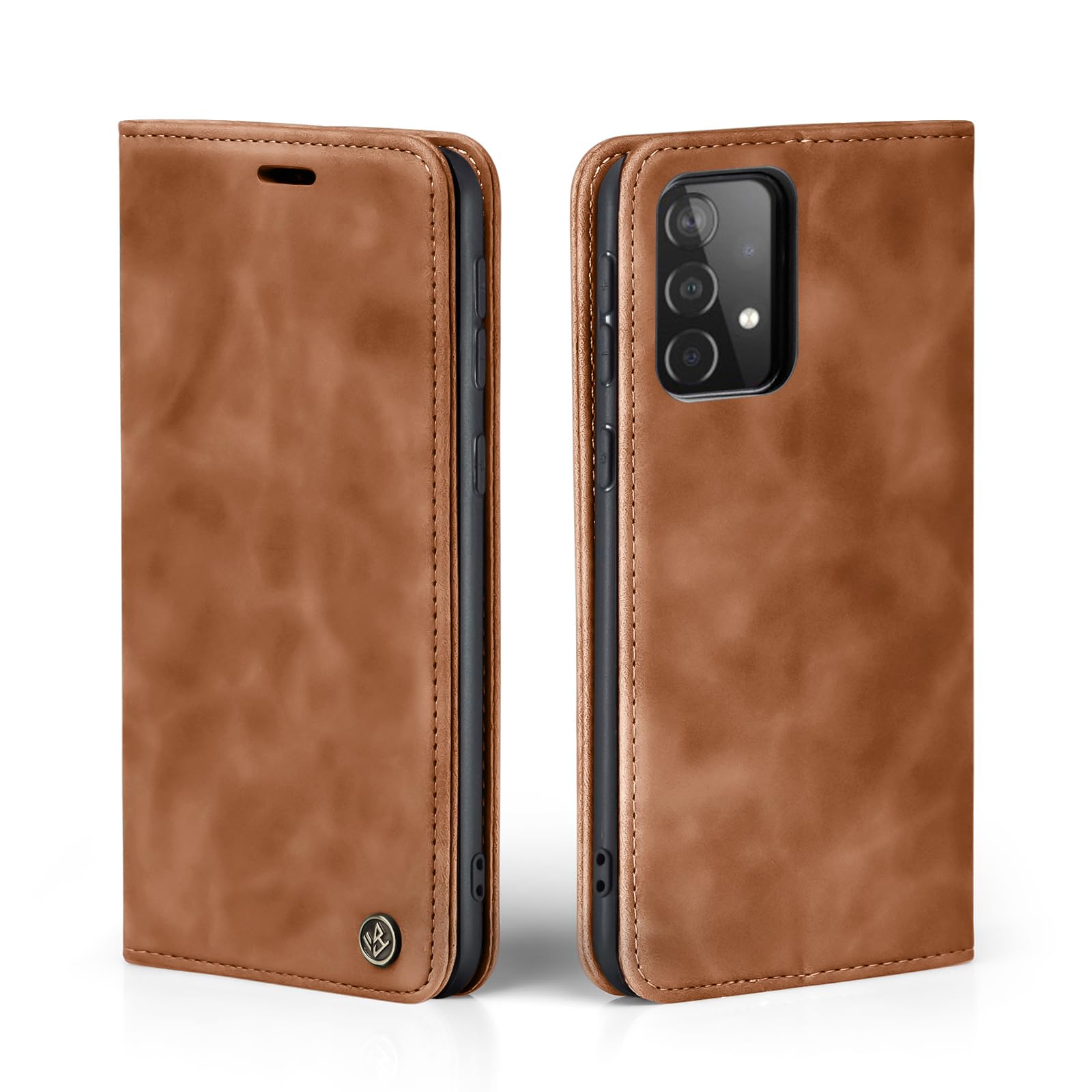 LBH Handyhülle Galaxy A53 5G – Hellbraun, Karten- und Geldfach, Standfunktion