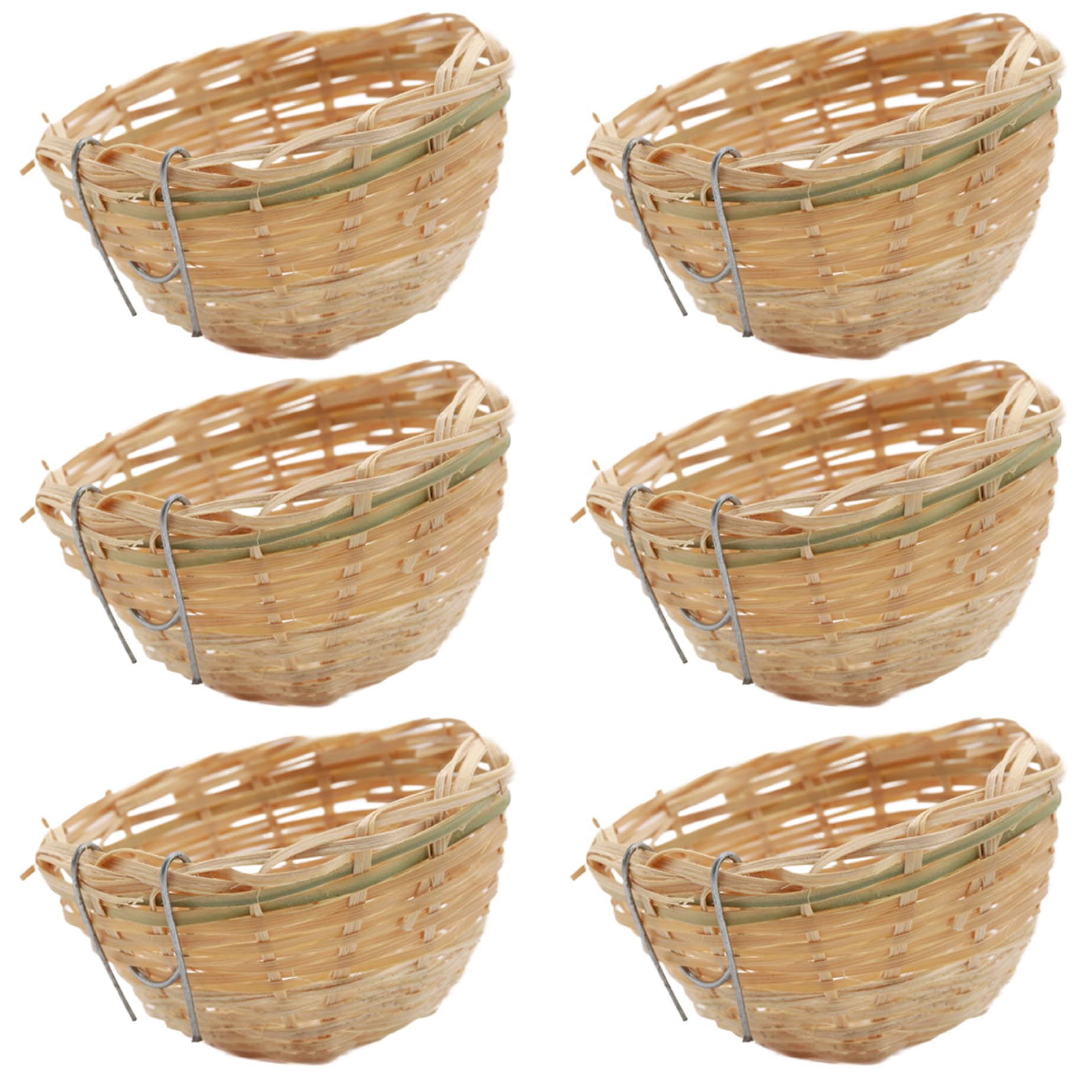 Licsaliwe Handwoven Bird Nest, 6PCS Cage House for Hatching - Breeding Cave for Parrot, Canary, Cockatiel, Birds