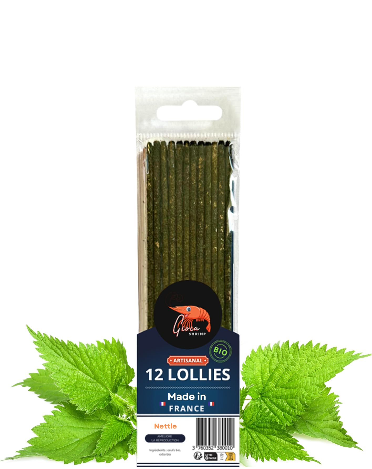 lot 12 lollies ortie crevettes aquarium