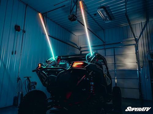 Miniatura 4 de SuperATV Luces LED RGB de 5 pies y soportes verticales de jaula formada para Polaris RangerCan-Am Defender - Juego de 2