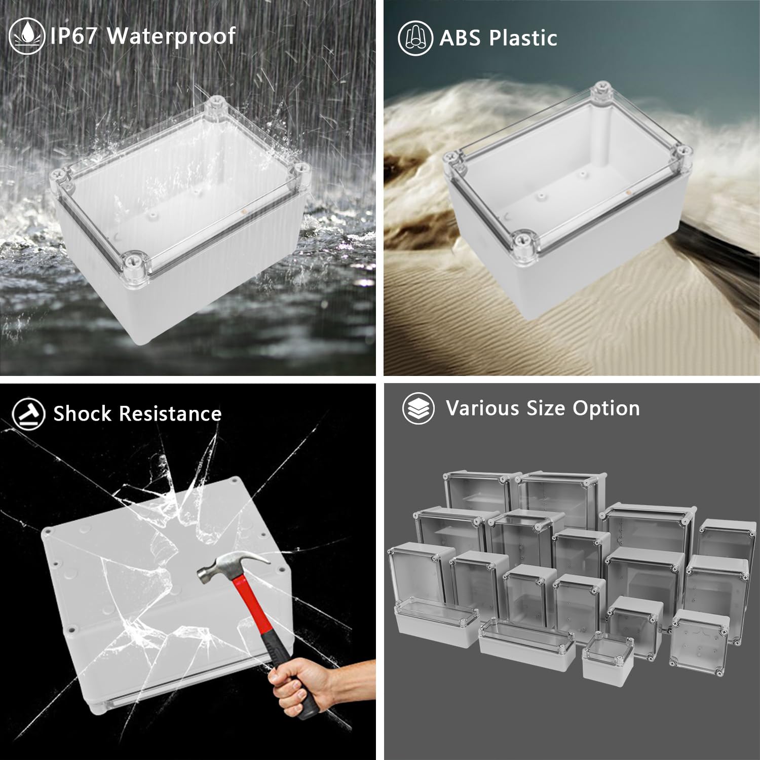 IP67 Waterproof Electrical Box - Gray Project Box -4