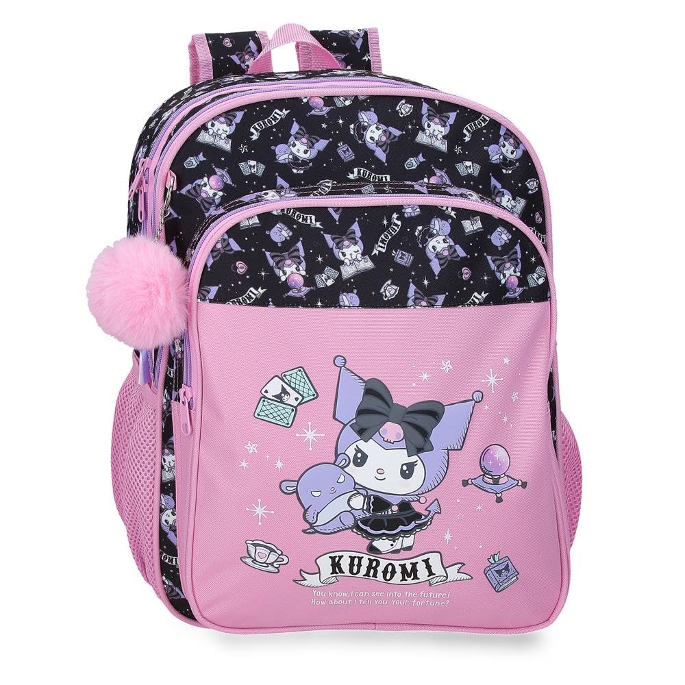 Sanrio Kuromi Fortune Telling School Backpack Double Compartment Pink 30x40x13 cm Polyester