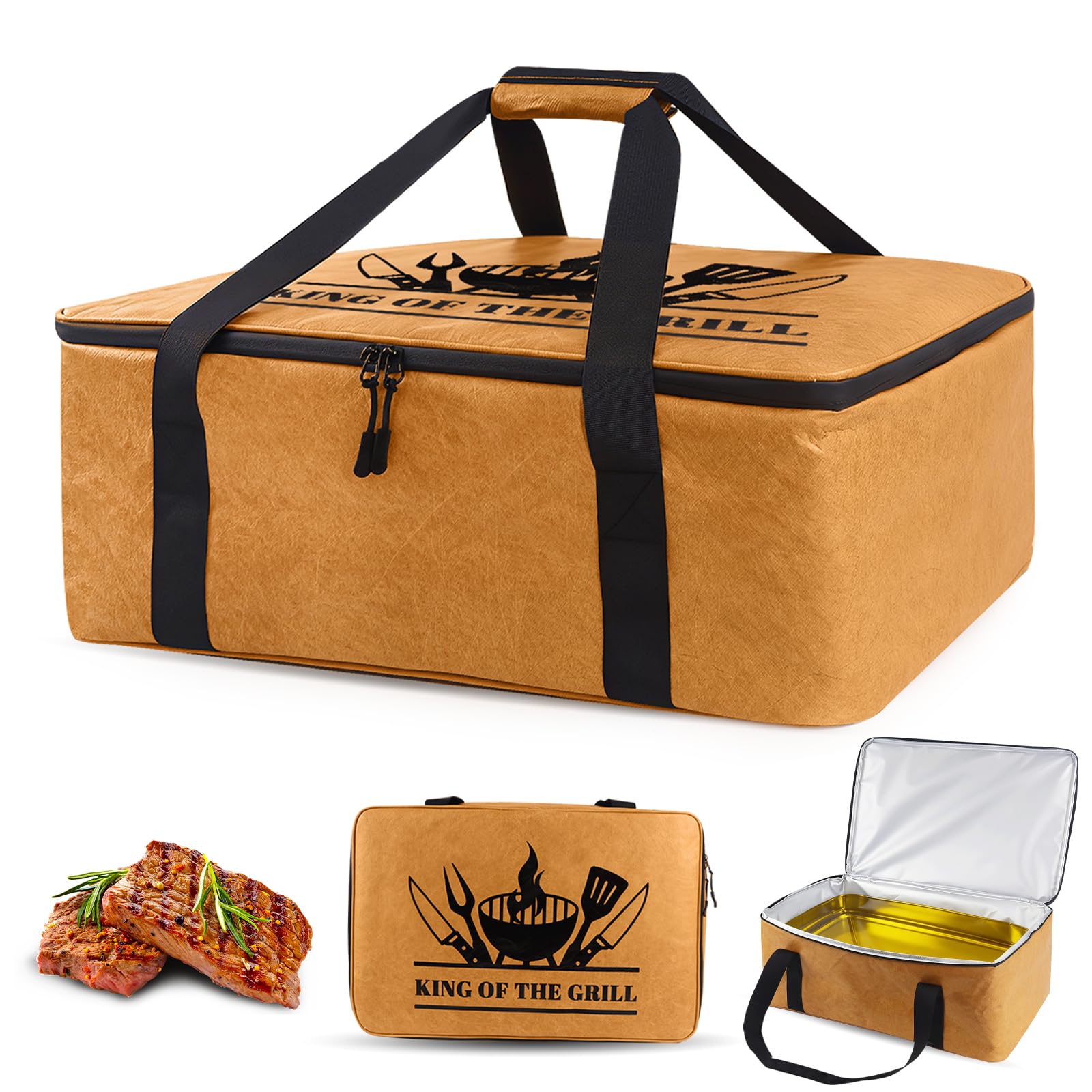 dark swan BBQ Blanket for Resting Meat 21in, Leak-Proof Insulated Meat Resting Bag