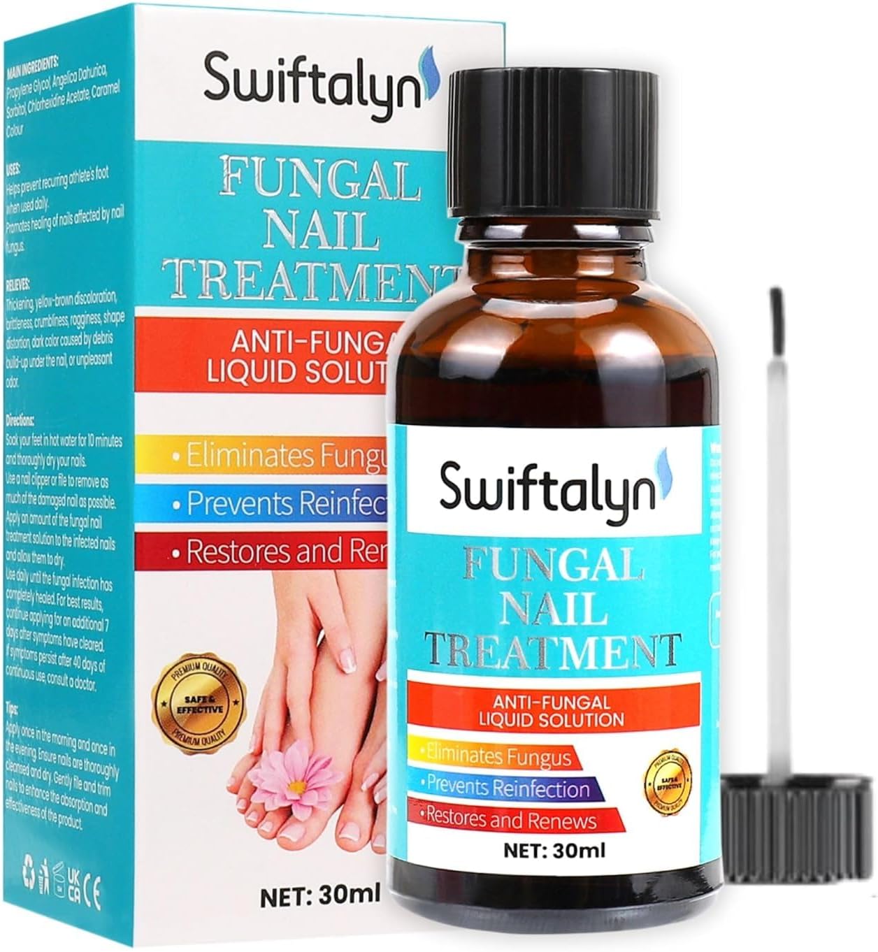 Toenail Fungus Treatment Extra Strength: Nail Repair Solution for Toenail or Fingernail - Strong Renewal Liquid for Discolored or Damaged Nail - 30 ML (1 FL OZ)