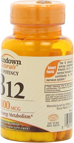 Miniatura 3 de Sundown Alta potencia, vitamina B-12 1000 mcg, 60 tabletas (paquete de 4)