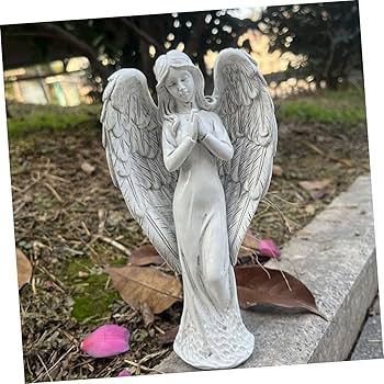 Amazon.co.jp: Outanaya 天使の彫刻 祈る天使像 墓地の墓の記念