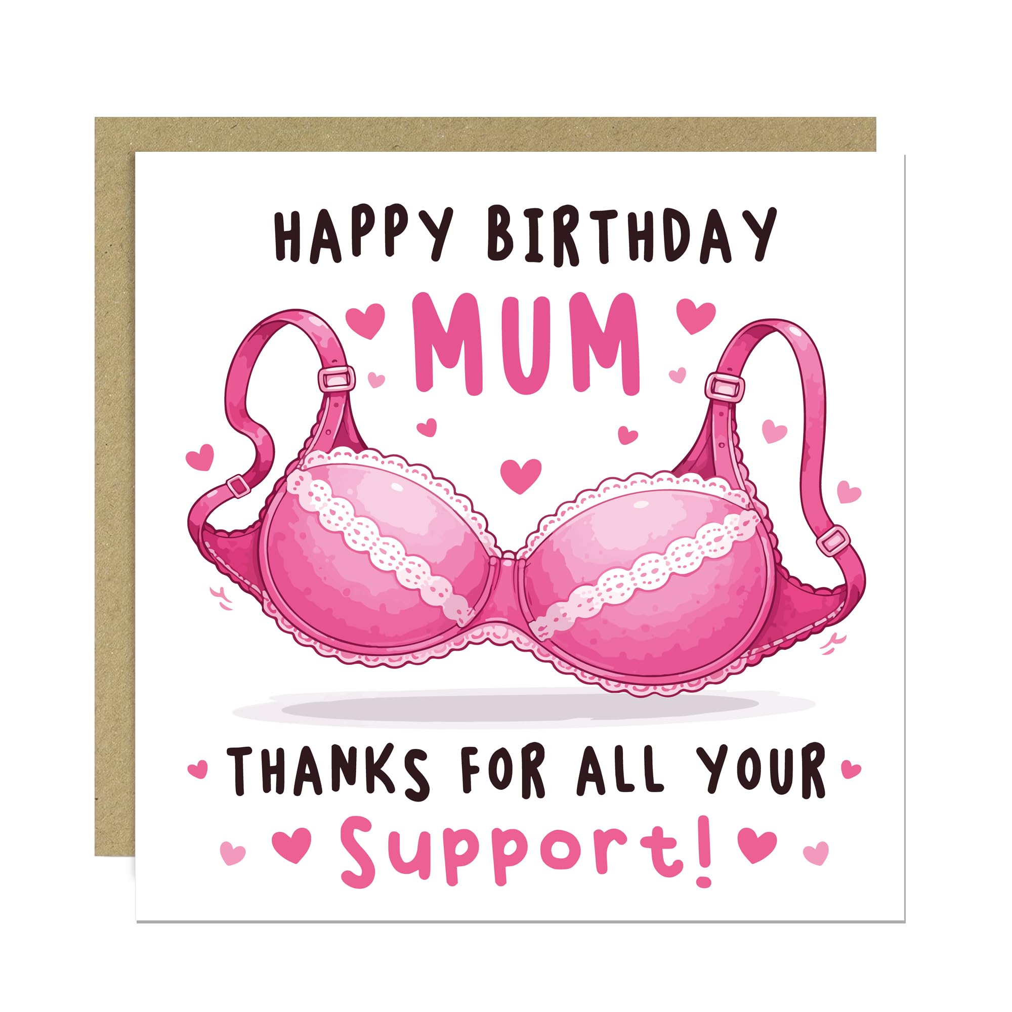 RED OCEAN Funny Mum Card For Birthday Cheeky Thank You Mum Greeting Card Humorous Birthday Card Novelty Card From Daughter or Son