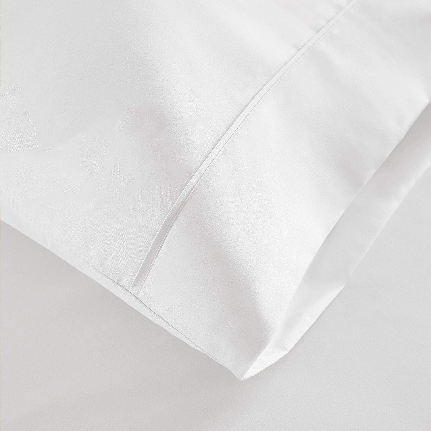 MD Home Decore Extra Deep Pocket King Sheets (4-Piece) Cotton Bed Sheets, 100% Egyptian Cotton 400 Thread Count, 22 Inch Deep Pocket of Fitted Sheet with Elastic All Around (White Solid, King Size)