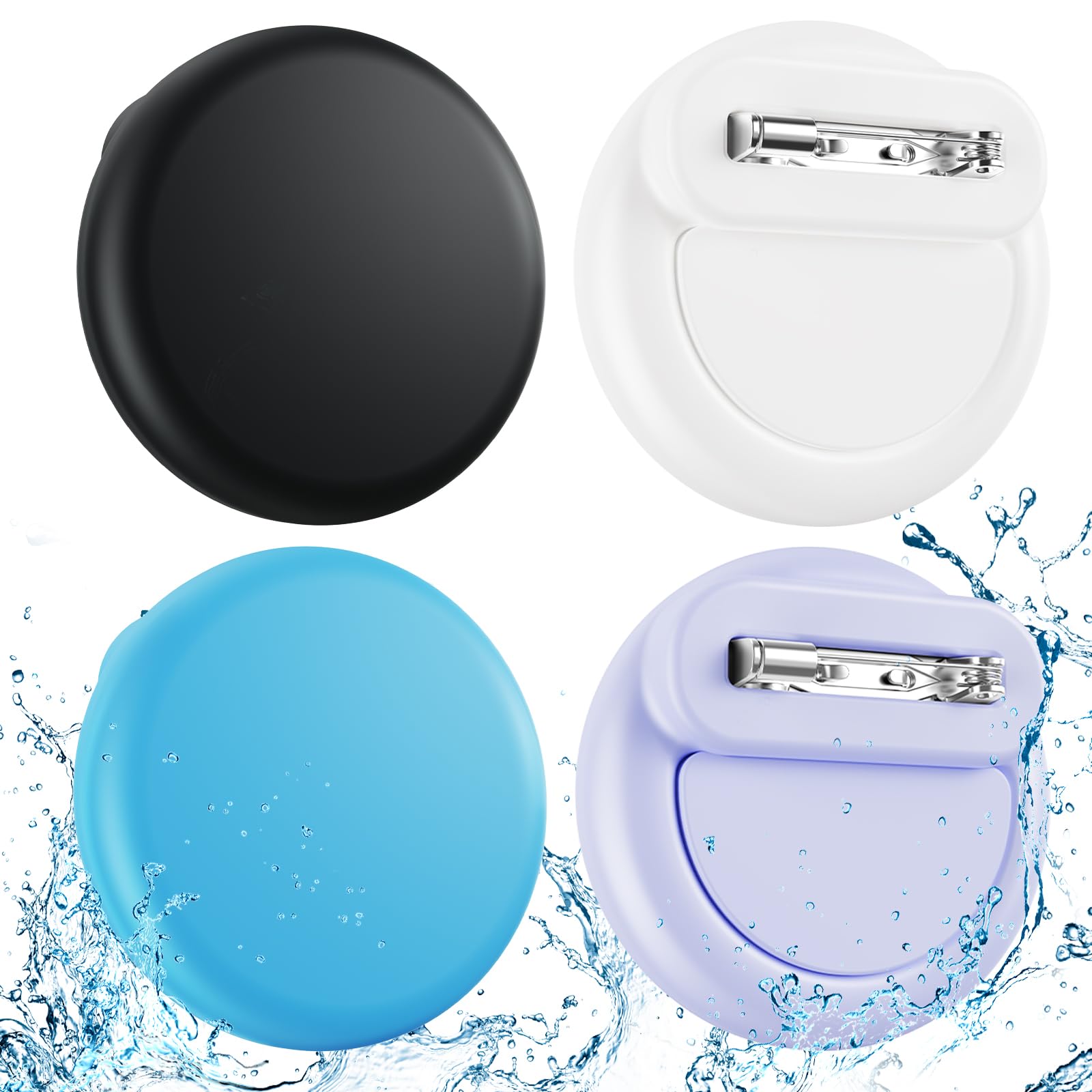 Air Tags- 4 Pack AirTag Holder for Kids, Waterproof AirTag Hidden Kids Holder with Invisible Pin, Anti Lost, for Kid, Elderly, Luggage, Clothing,