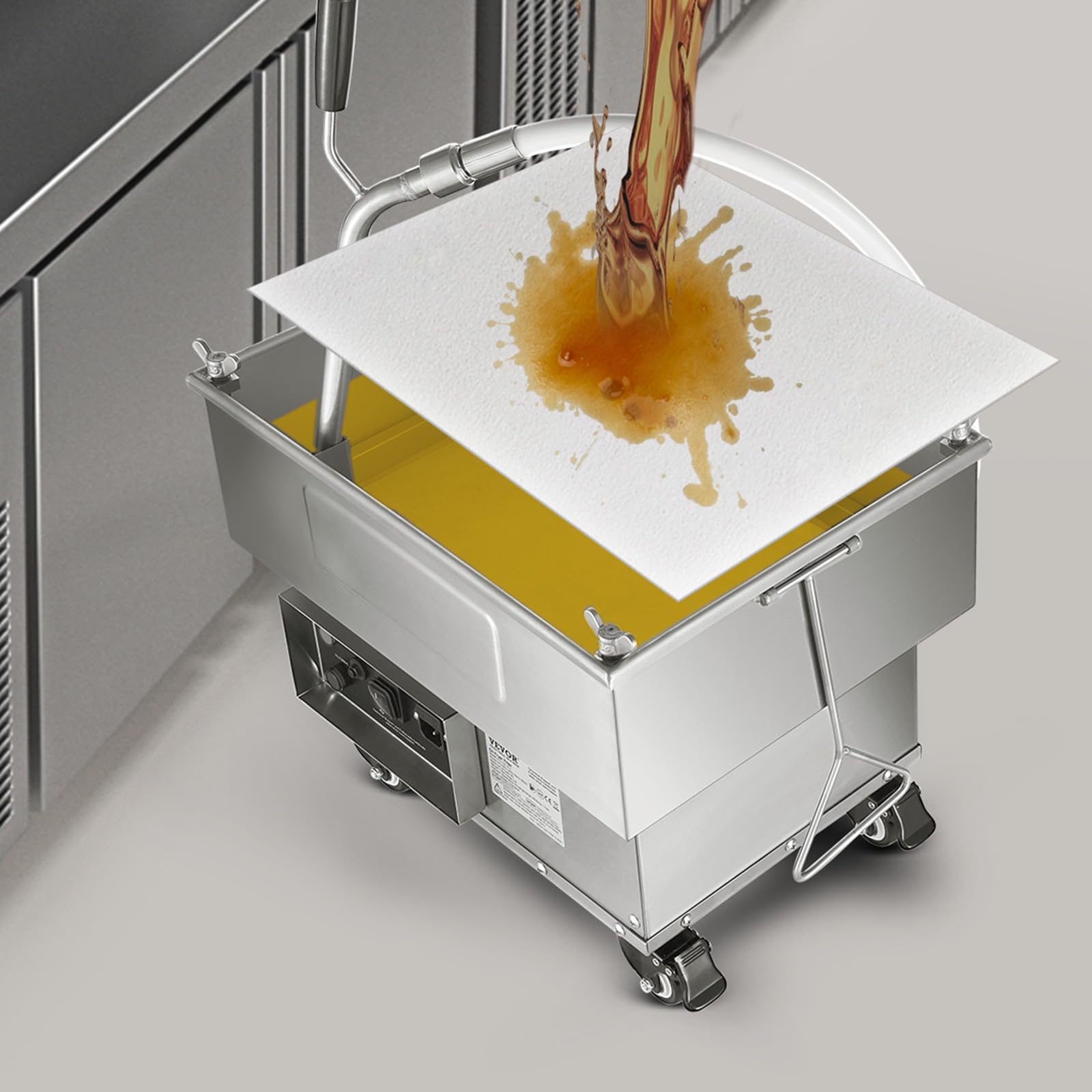VEVOR Carta da Filtro per Friggitrice, 100 Fogli, 19,3" x 16,1", Fogli Filtranti di Ricambio per Friggitrice, Filtro per Macchina Filtrante per Friggitrice Commerciale 18L/38L, Ristorante, Fast Food