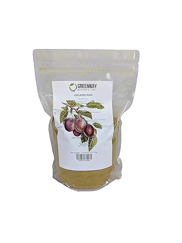 Greenway Biotech Fertilizante EDTA de hierro quelado, 13% hierro, 100% soluble en agua, suplemento nutritivo para plantas más fuertes y saludables,