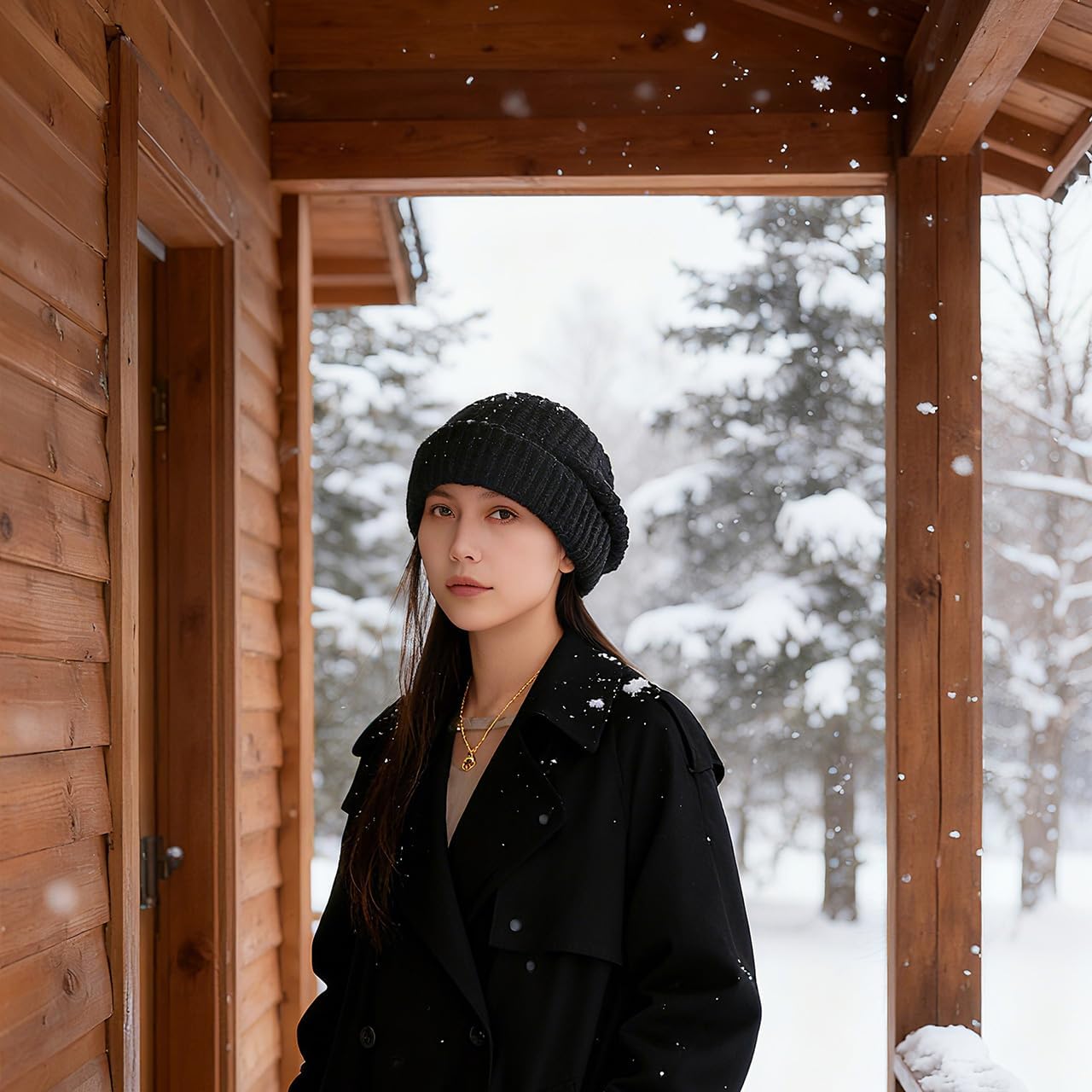 Eigso Slouchy Beanie Hat for Men Women Winter Ribbed Knited Skull Cap for Woman Man - Image 2