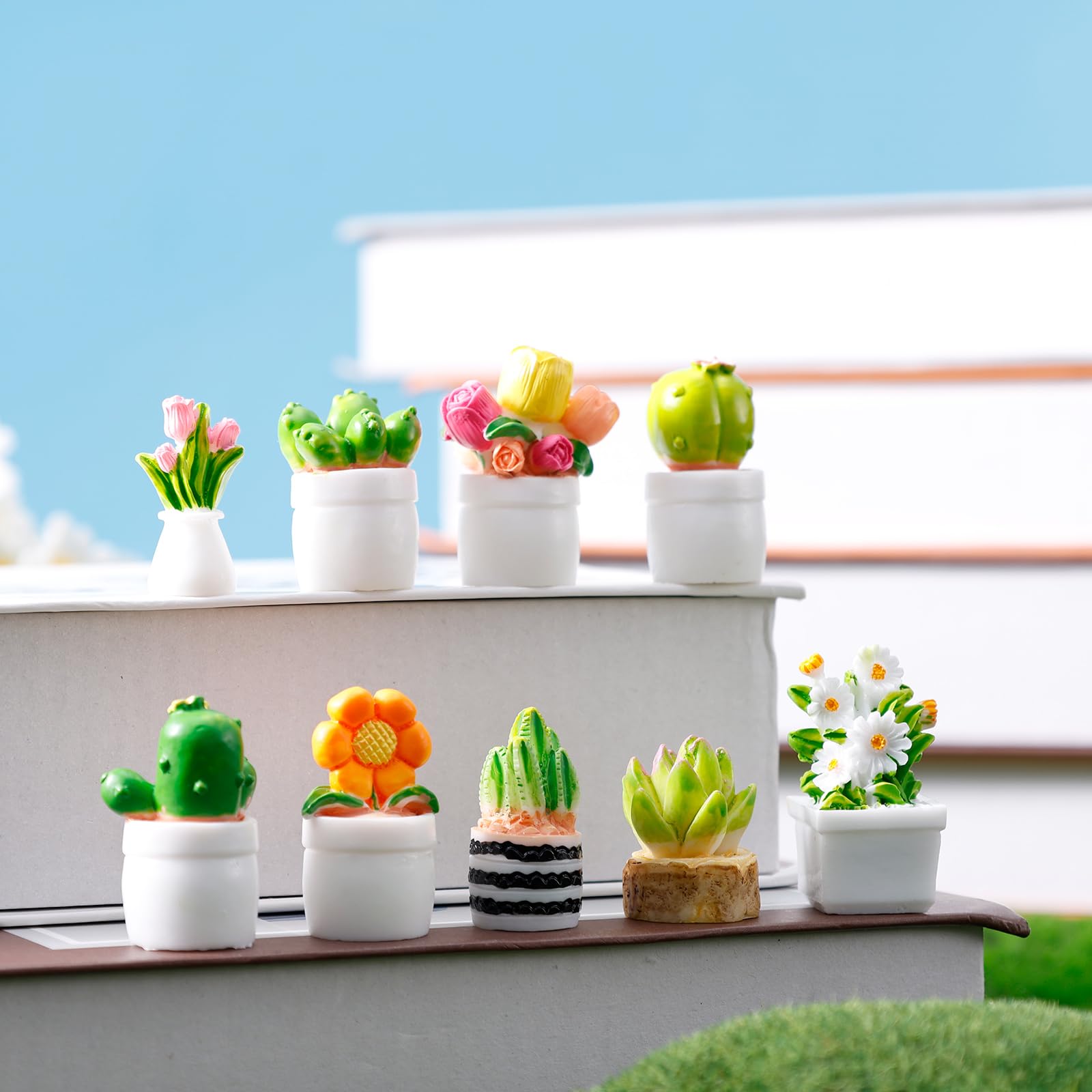 1 pièces Miniature maison de poupée fée jardin Mini mignon petite maison résine artisanat pour la maison plantes décoration  15