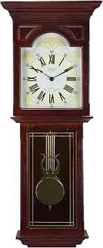 Bedford Clock Collection Wall Clock, Walnut Brown