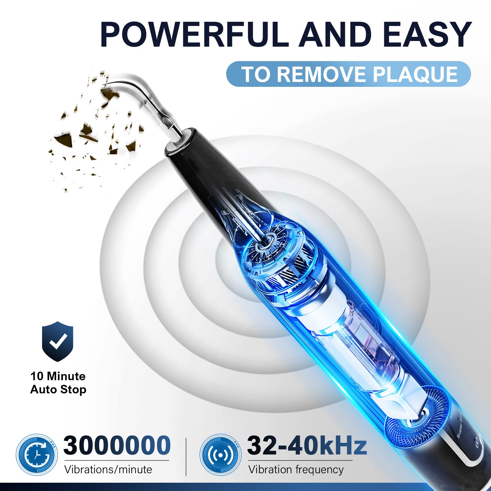 Detartreur Dentaire Ultrason pour Chien et Chat - Kit Detartrage Dentaire Professionnel, Étanche IPX6, Anti Tartre Chien & Mauvaise Haleine, Nettoyage Sûr des Gencives