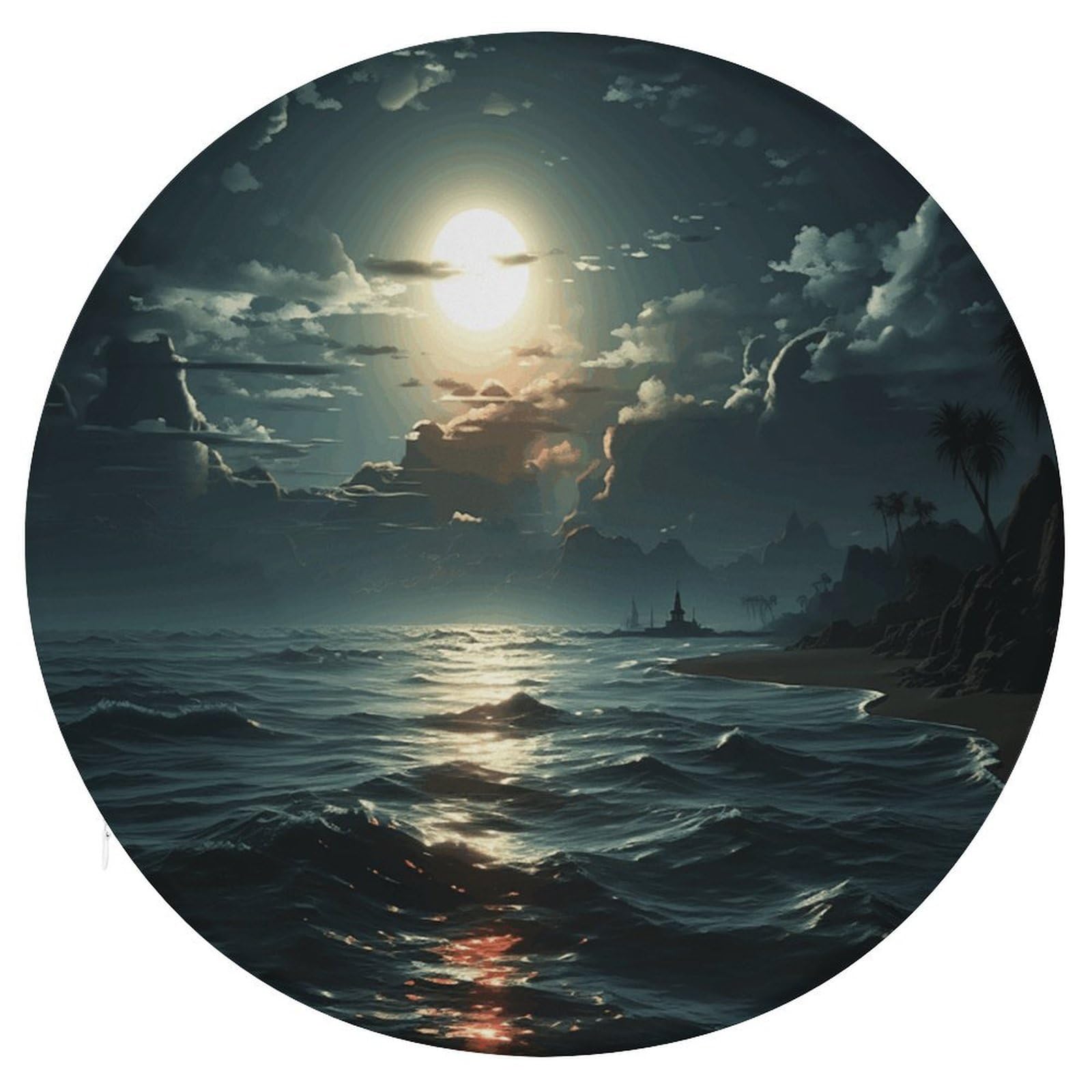 Adfgyerh Style Sea Moon Cushion Memory Foam Pillow Core，Seat Cushion Detachable Design，Chair Cushions Suitable For All Seasons, And Can Be Used In Offices, Dining Rooms, Homes, And Other Settings.