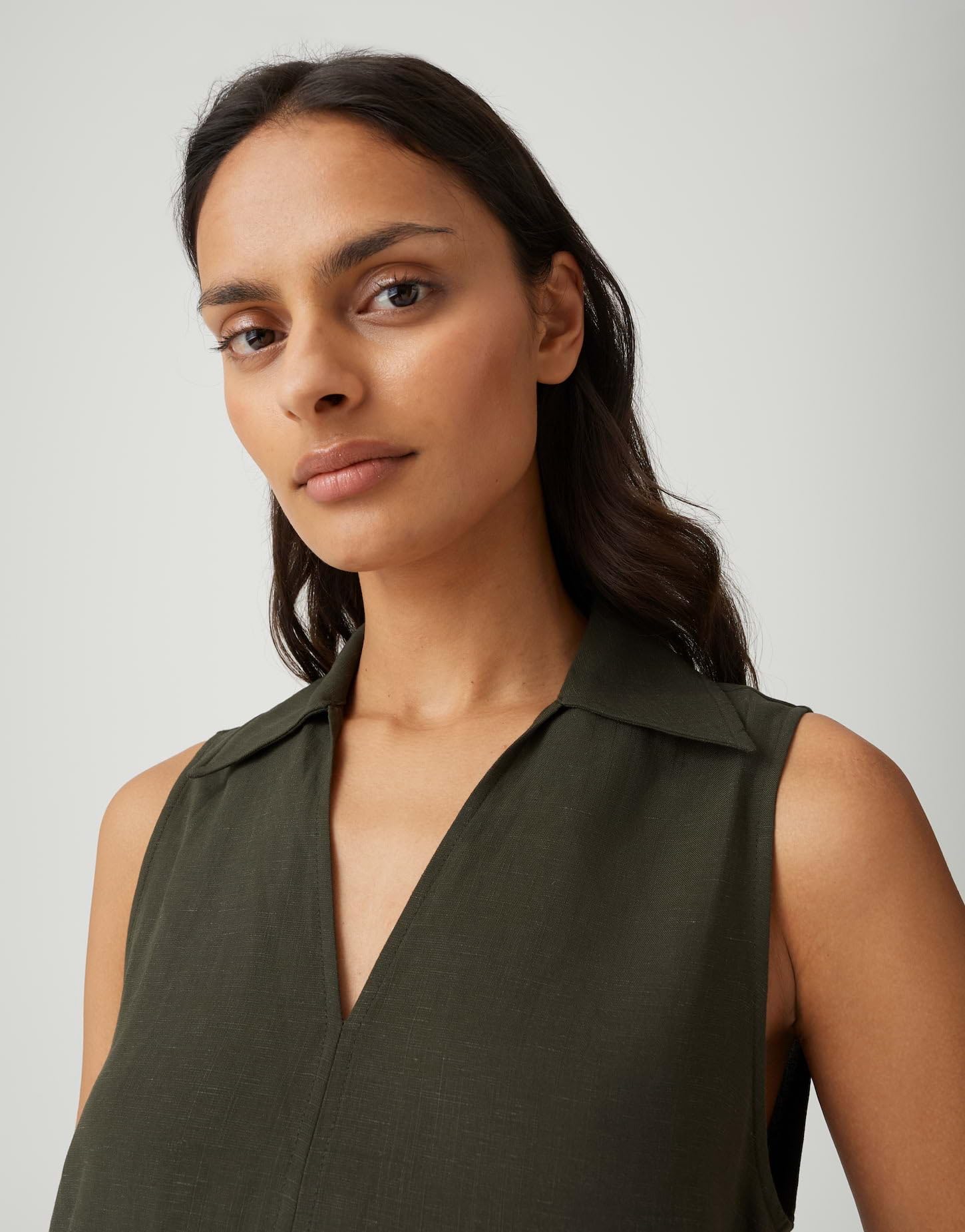 OPUS Damen Midikleid | Midikleid WIKA aus weich fallendem Viskose Leinenmix