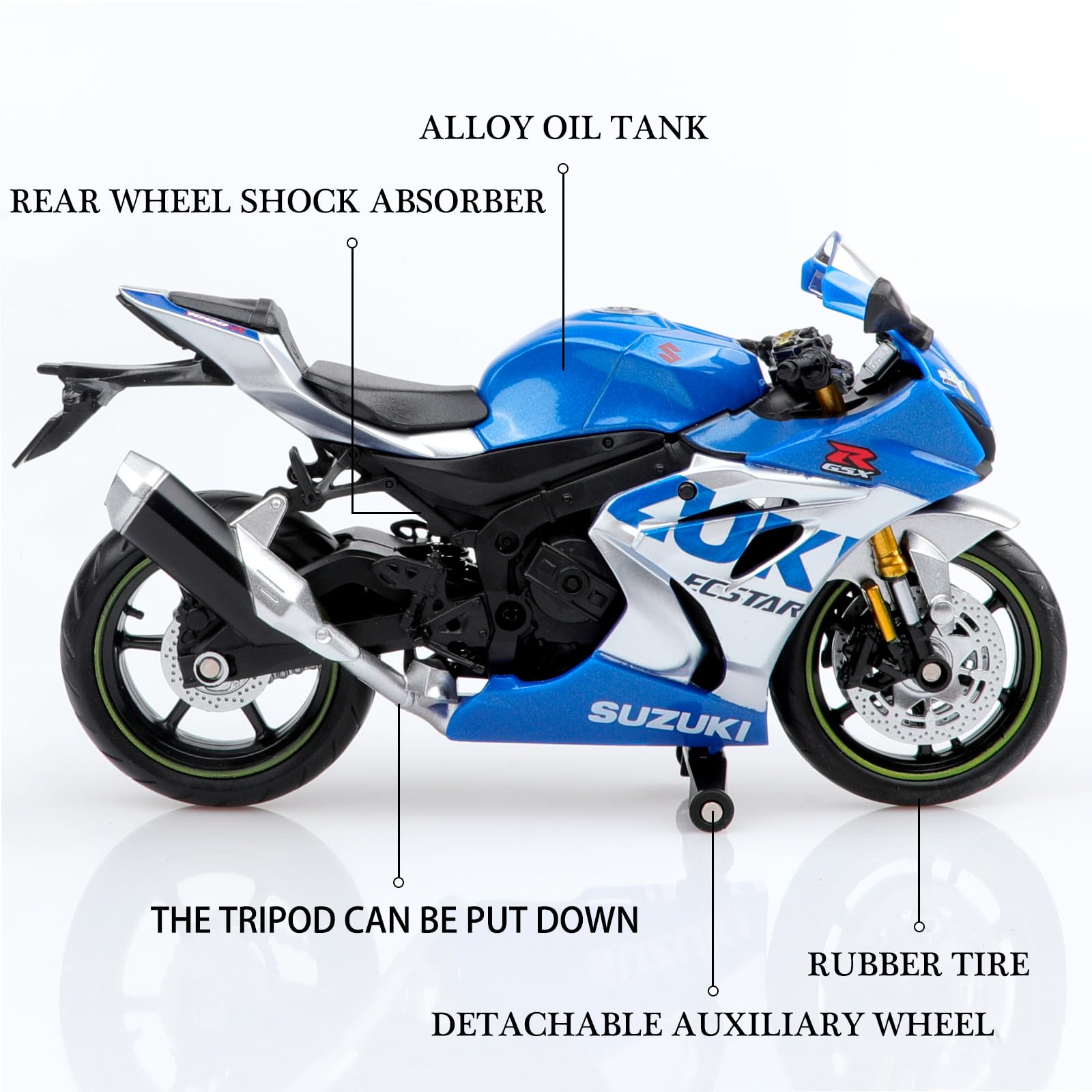 Amazon.com: TOKAXI 1/12 Scale Suzuki GSX-R1000R Diecast Toy