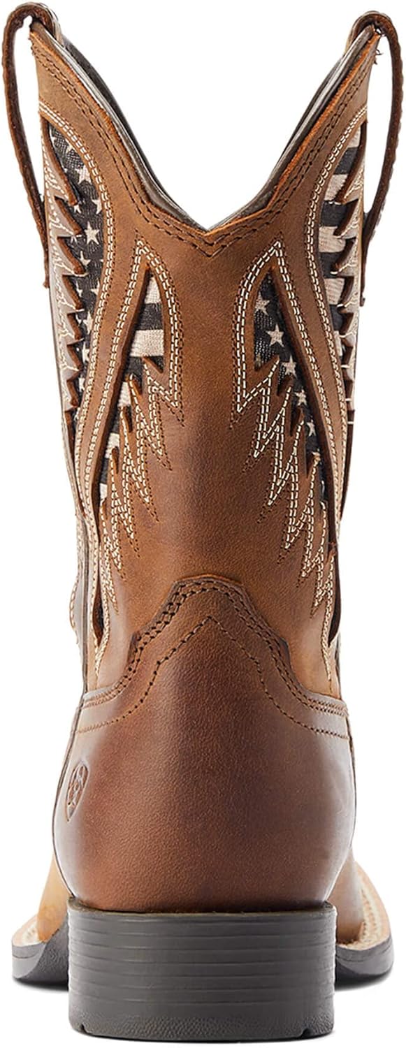 Ariat メンズ ヘリテージ ラティゴ ウエスタンブーツ, アンティーク調のタン。, 11 Little Kid