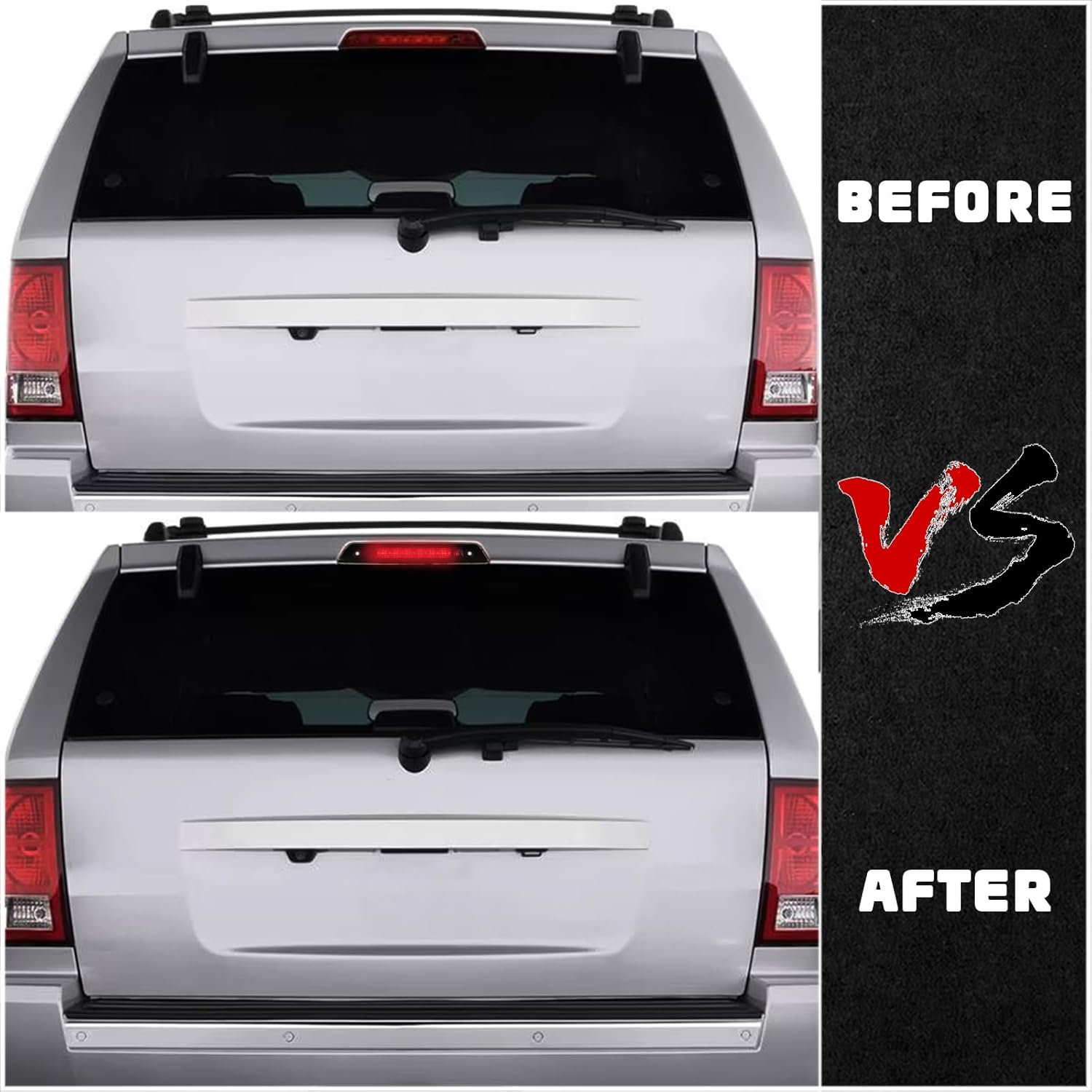 High Mount Stop Lamp LED Third Brake Light Compatible with Jeep Grand Cherokee SUV Laredo Limited Overland SRT8 2005-2010 Rear Center LED 3rd Brake light Replacement (SMOKED)