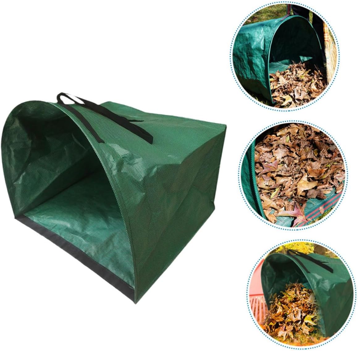 Heavy Duty Reusable Waste Bag Garden Leaf Collector for Outdoor Cleanup Camping Trash Holder Large Capacity Collapsible Storage Tote