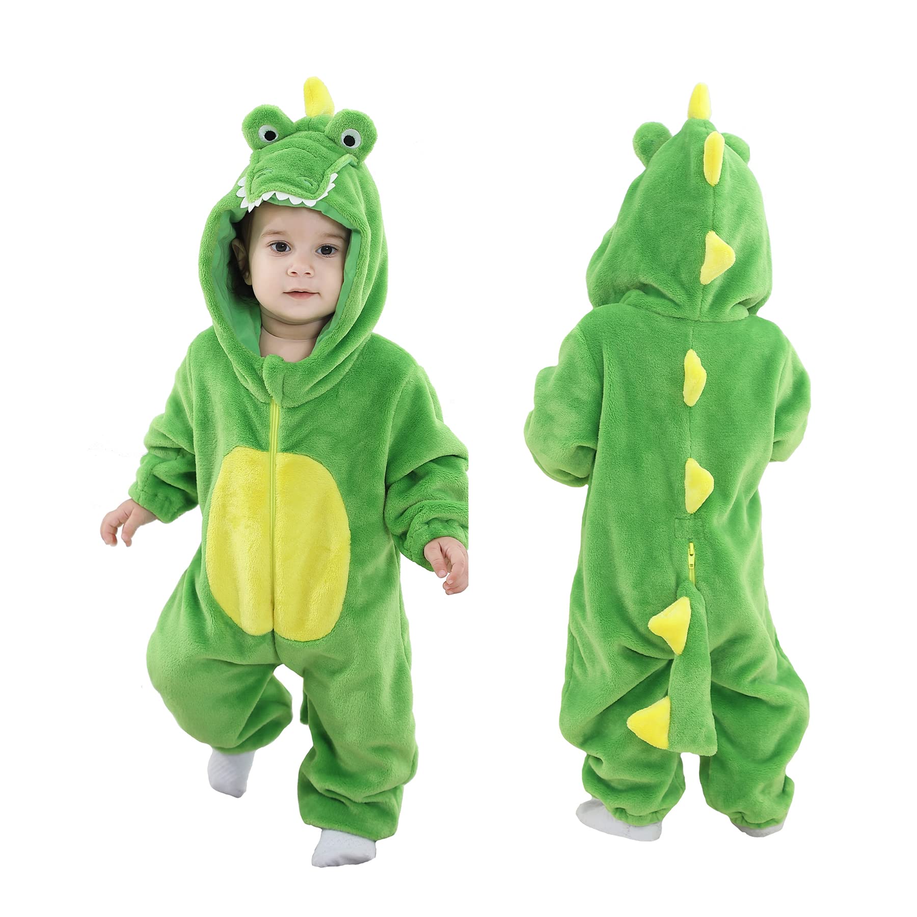 Doladola Baby Romper Flannel Animal Hooded Jumpsuits