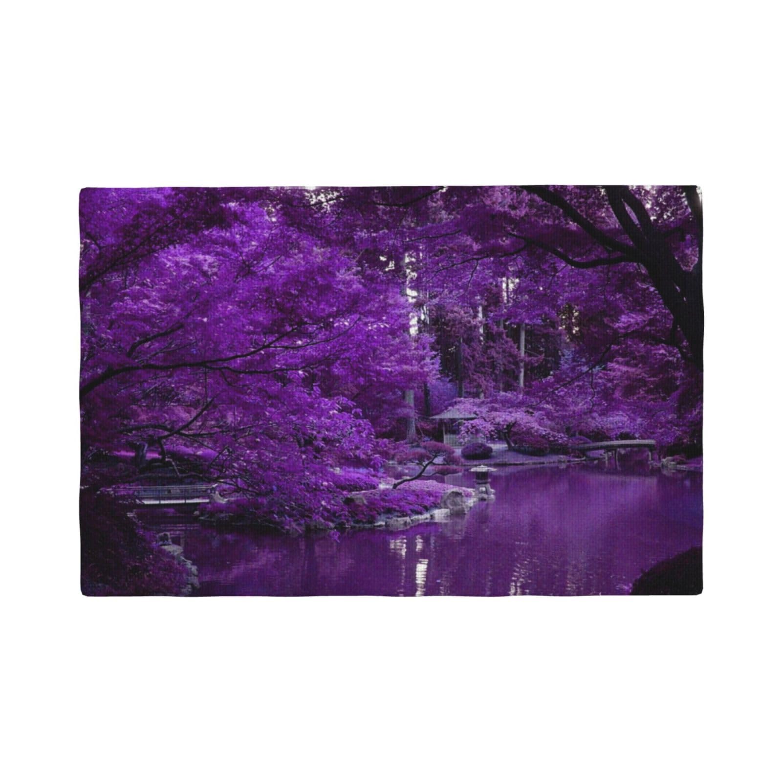 Sets de table en lin de cuisine violets pour décoration de restaurant