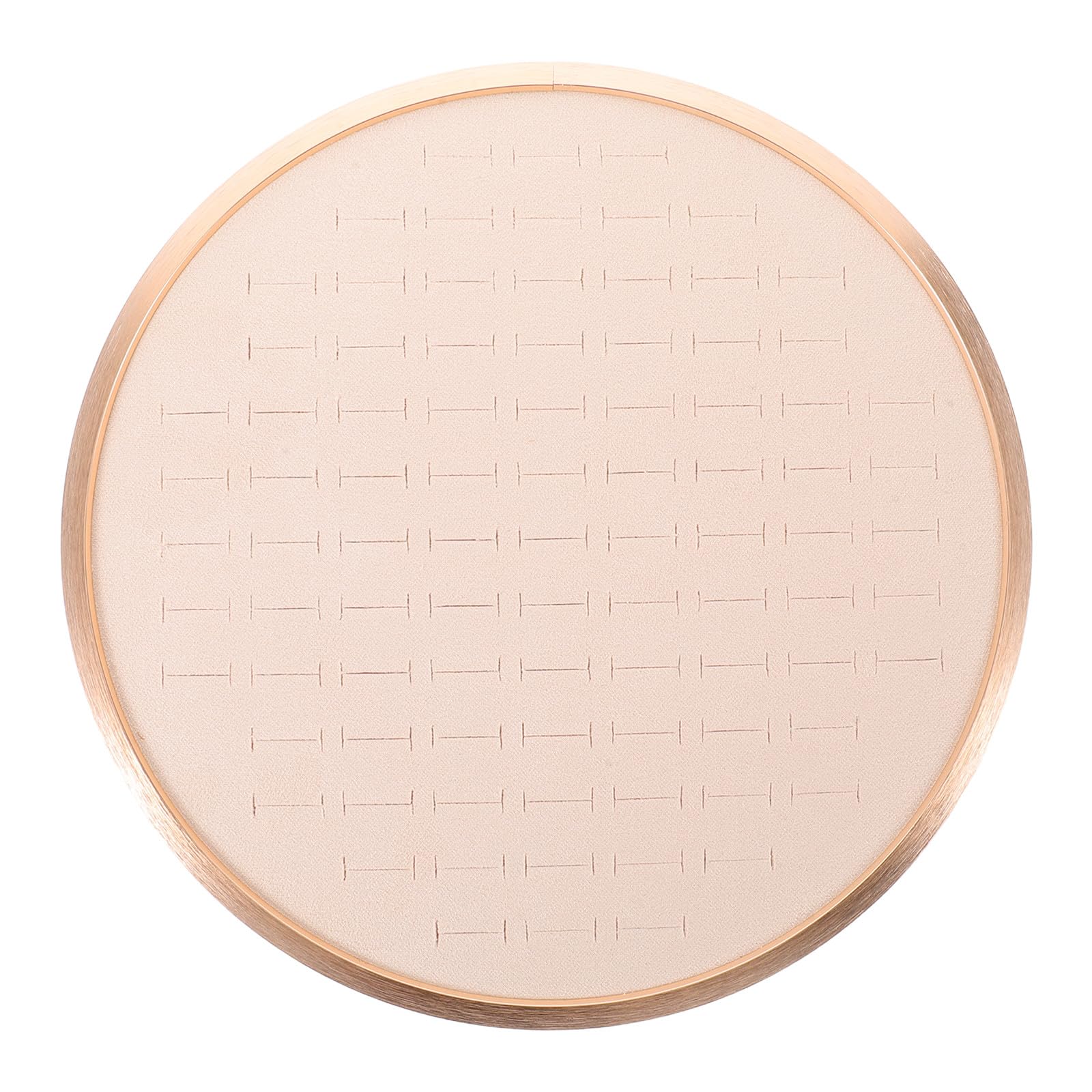 Bandeja redonda para joyas: organizador de pendientes con 68 ranuras, bandeja para exhibir collares de 29,6 cm (11,65'') - Plato decorativo para guardar anillos, collares, llaves y