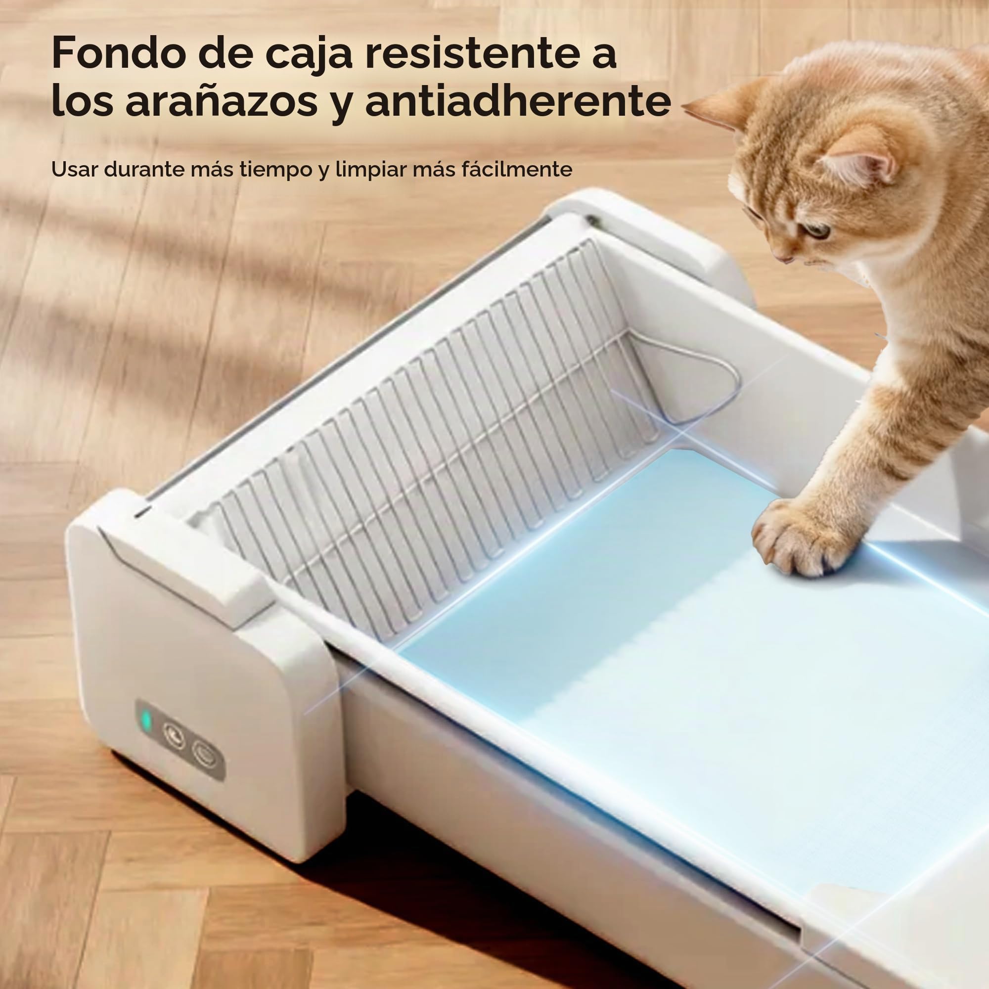 Meowant Arenero Gatos Autolimpiable – Diseño Abierto, Doble rastrillo, Compatible con Arena aglomerante, Anti-atrapamiento, Control de olores y fácil Limpieza. Ideal para hogares con múltiples Gatos