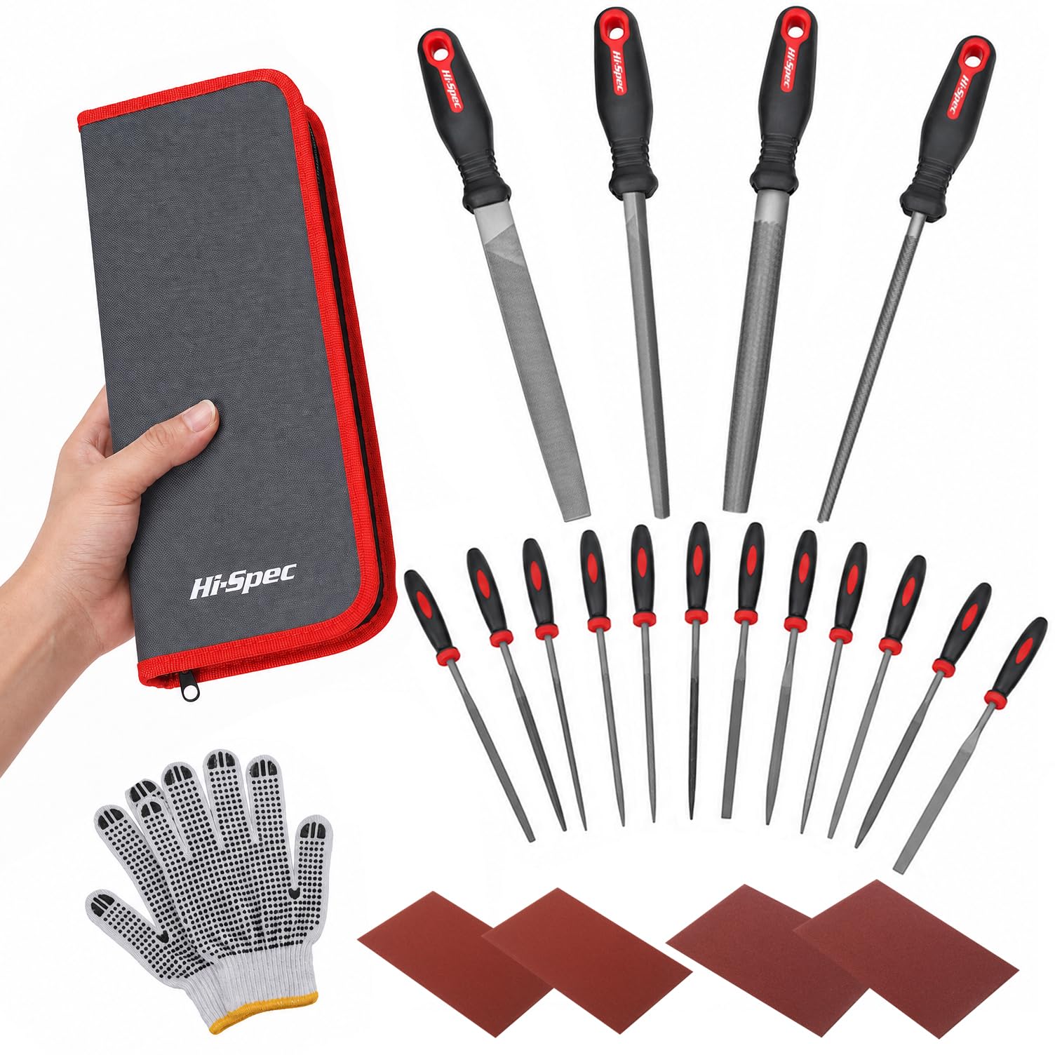 Hi-Spec Black Needle File Set For Metalwork, Woodwork And Jewellery